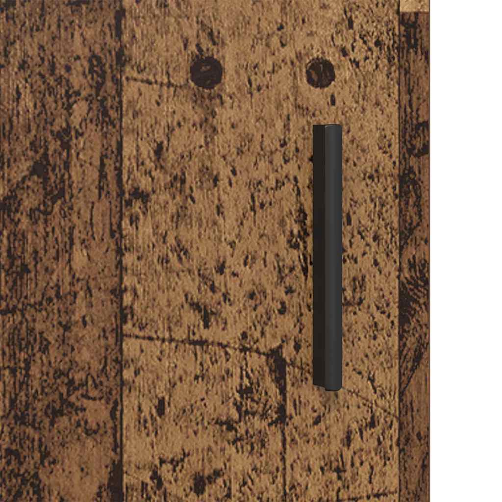 Badezimmerschrank mit Tür Altholz 65 x 33 x 60 cm Holzwerkstoff