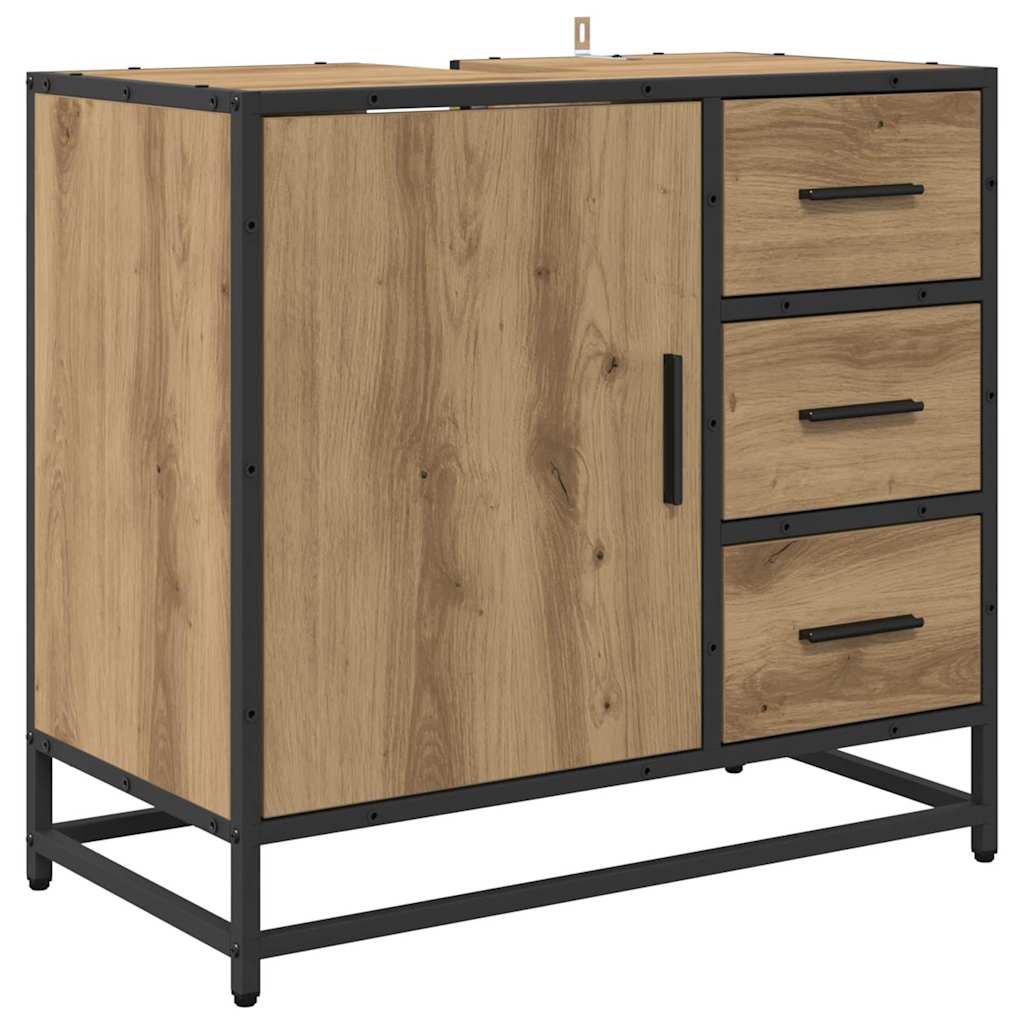 Badezimmerschrank Artisan-Eiche 65 x 33 x 60 cm Holzwerkstoff
