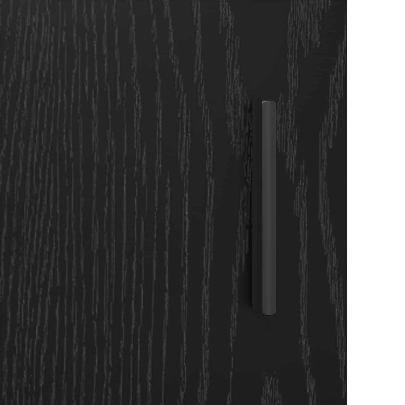 Badezimmerschrank mit Tür Schwarz Eichen-Optik 65 x 33 x 60 cm