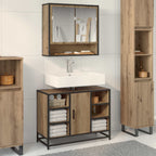Badezimmerschrank Artisan-Eiche 80 x 33 x 60 cm Holzwerkstoff