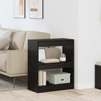 Bücherregal Schwarz Eichen-Optik 60 x 30 x 72 cm Holzwerkstoff