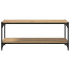 TV-Schränk Artisan-Eiche 100x33x41cm Verbundholz und Eisen