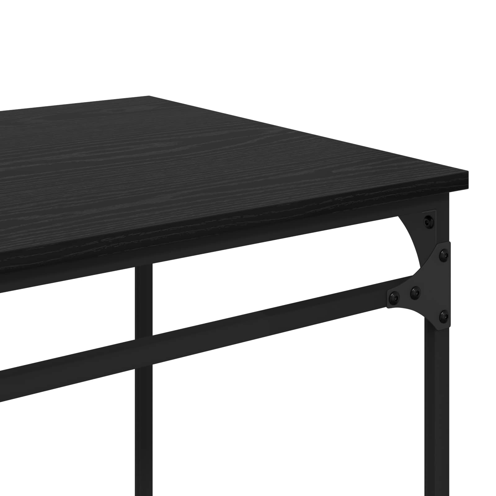 Schreibtisch Schwarz Eichen-Optik 135 x 50 x 90 cm
