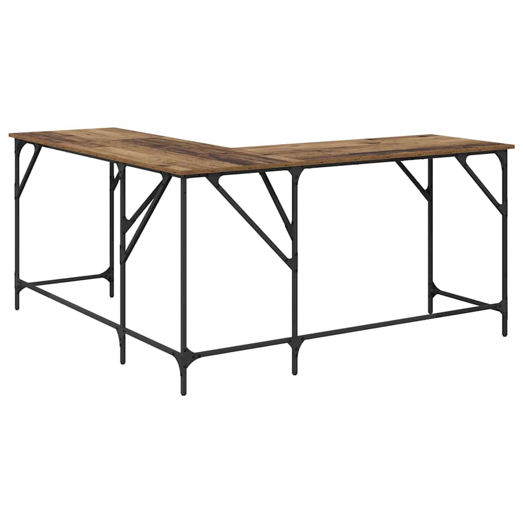 Schreibtisch Altholz 149 x 149 x 75 cm Holzwerkstoff
