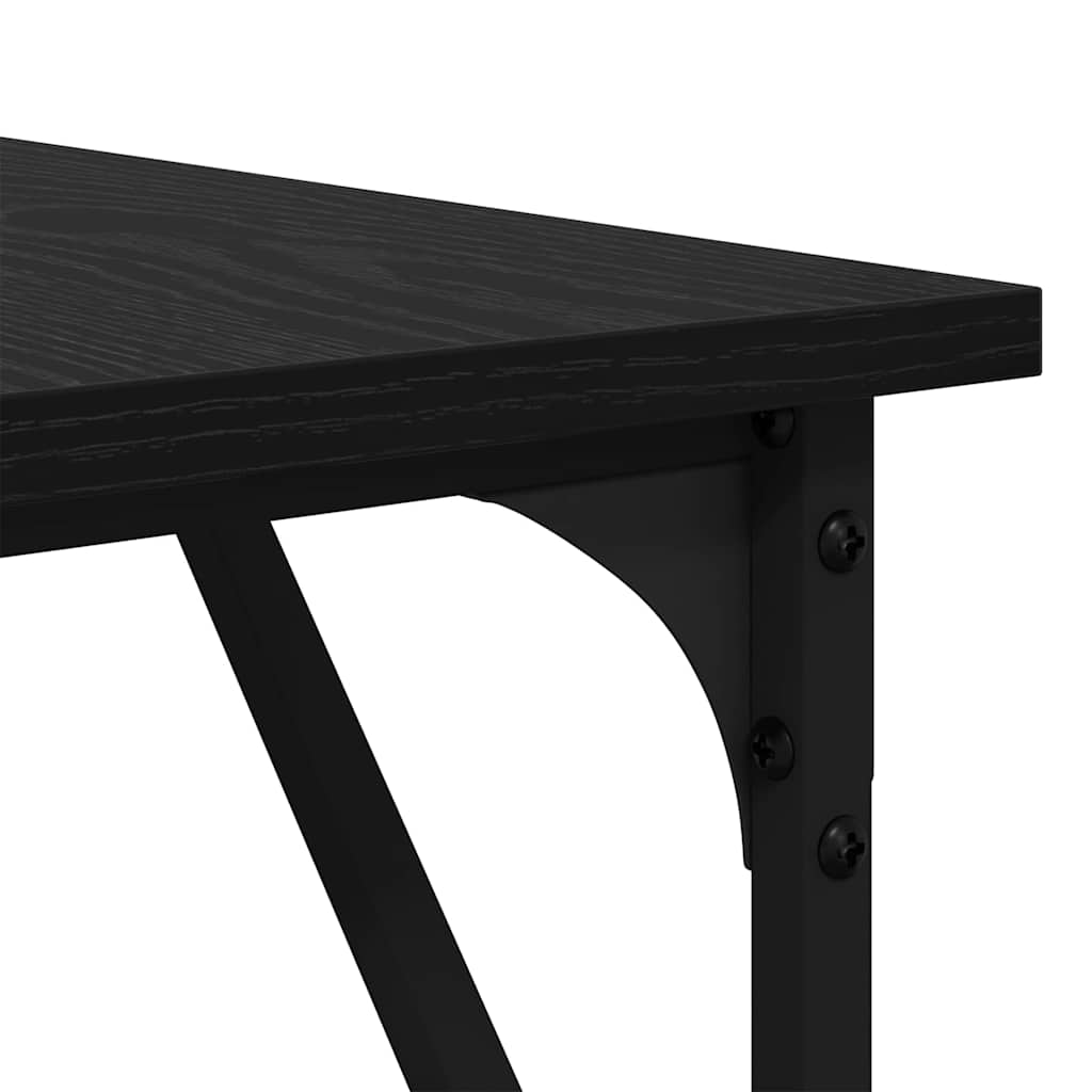 Schreibtisch Schwarz Eichen-Optik 149 x 149 x 75 cm
