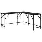 Schreibtisch Schwarz Eichen-Optik 149 x 149 x 75 cm