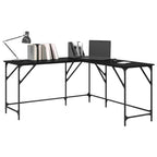 Schreibtisch Schwarz Eichen-Optik 149 x 149 x 75 cm