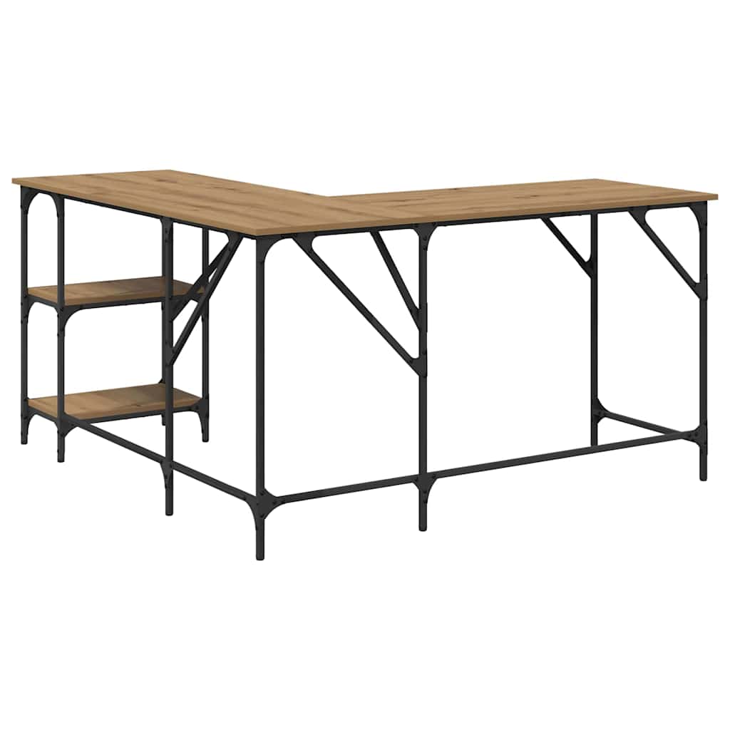 Schreibtisch Artisan-Eiche 139 x 139 x 75 cm Holzwerkstoff