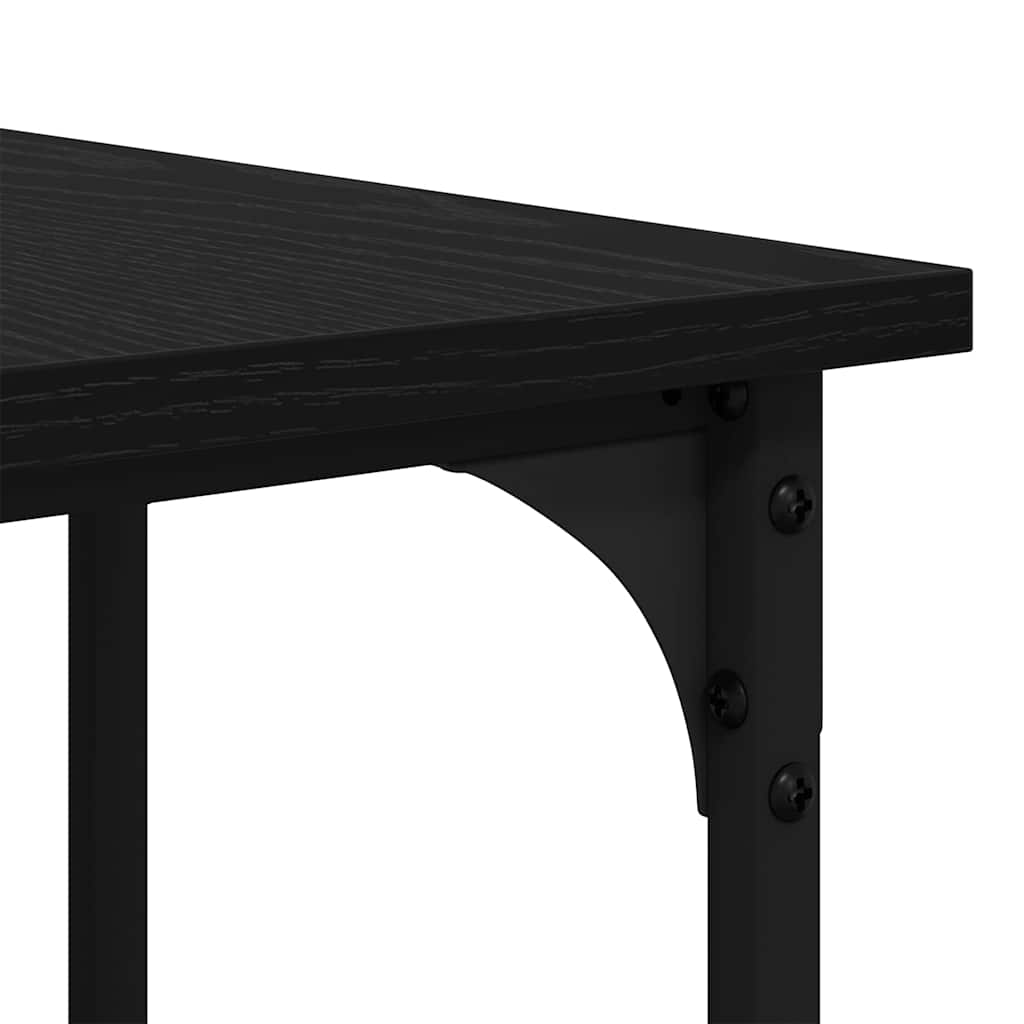 Schreibtisch Schwarz Eichen-Optik 139 x 139 x 75 cm