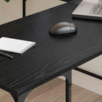 Schreibtisch Schwarz Eichen-Optik 139 x 139 x 75 cm