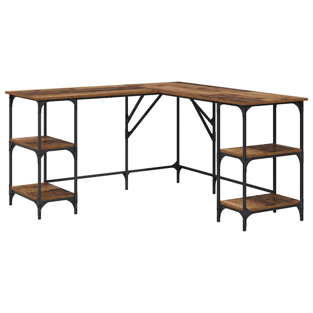 Schreibtisch Altholz 139 x 139 x 75 cm Holzwerkstoff