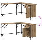 Schreibtisch Artisan-Eiche 141 x 141 x 75 cm Holzwerkstoff