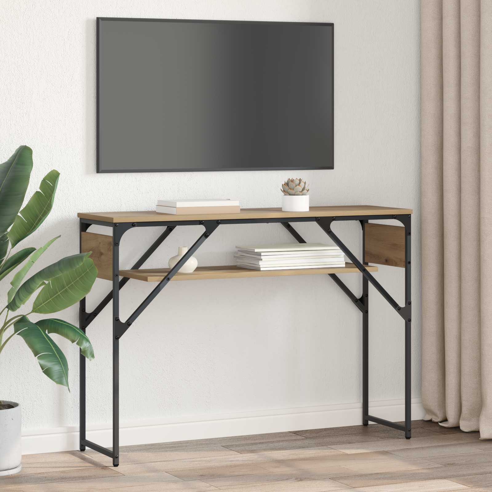Konsolentisch Artisan-Eiche 105x30x75cm Holzwerkstoff