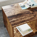 Couchtisch mit Schubladen Altholz 90 x 49 x 46 cm Holzwerkstoff