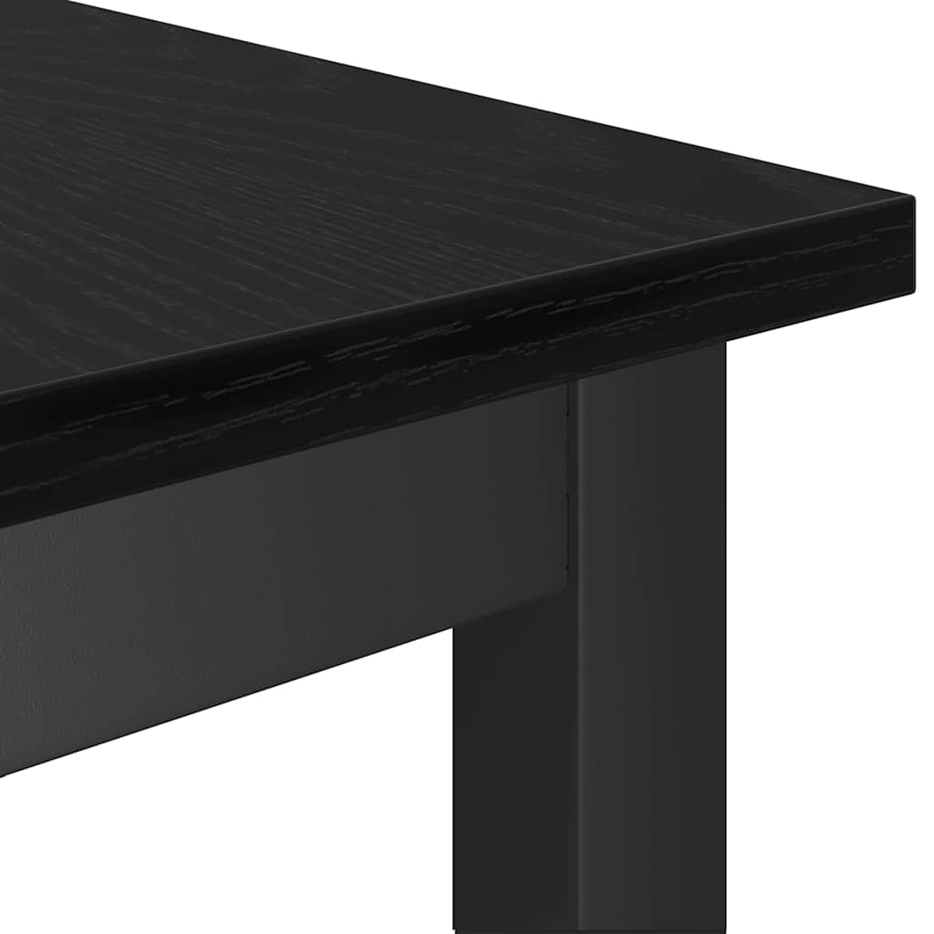 Esstischbank Schwarz Eichen-Optik 100 x 32,5 x 48,5 cm