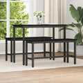 Esstischbank 2 pcs Schwarz Eichen-Optik 100 x 32,5 x 48,5 cm