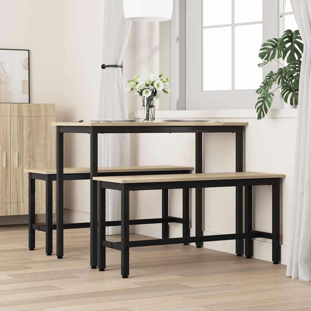 Esstischbank 2 pcs Sonoma-Eiche 100 x 32,5 x 48,5 cm