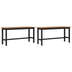 Esstischbank 2 pcs Altholz 100 x 32,5 x 48,5 cm
