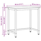 Tisch Altholz 80 x 50 x 76,5 cm Ingenieure Holz und Stahl