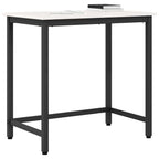Tisch Weiß 80 x 50 x 77 cm Ingenieure Holz und Stahl