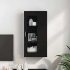 Holzschrank mit Speicher Schwarz 50 x 29 x 100 cm Holzwerkstoff