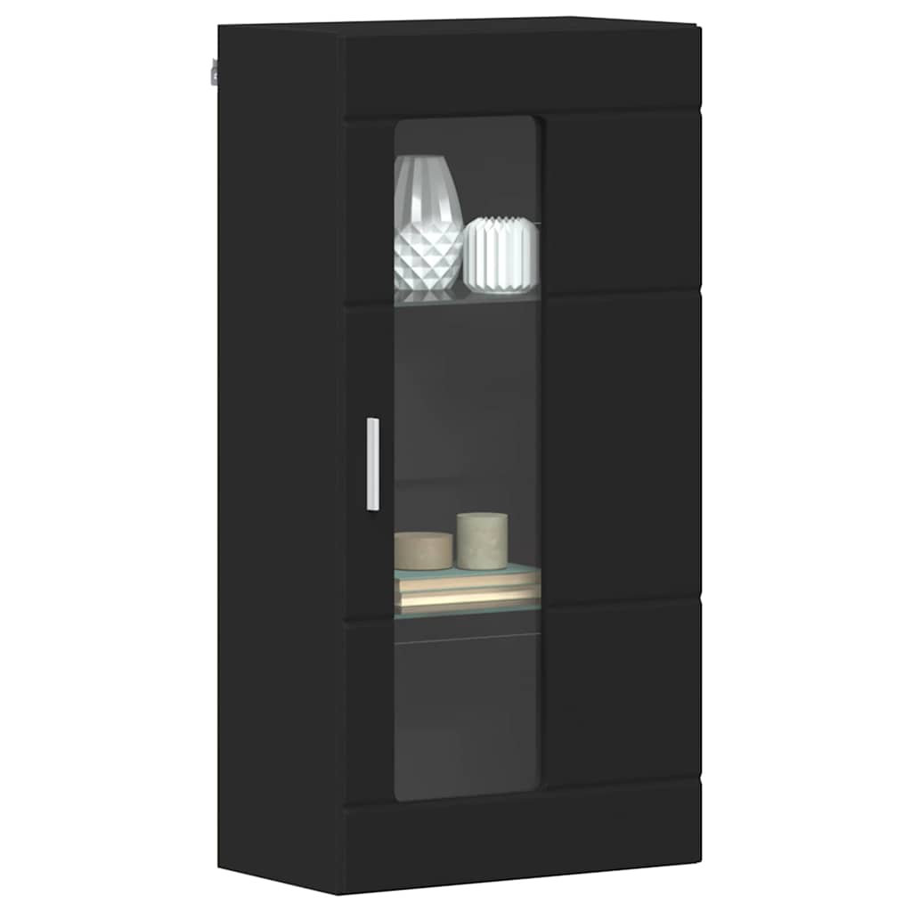 Holzschrank mit Speicher Schwarz 50 x 29 x 100 cm Holzwerkstoff