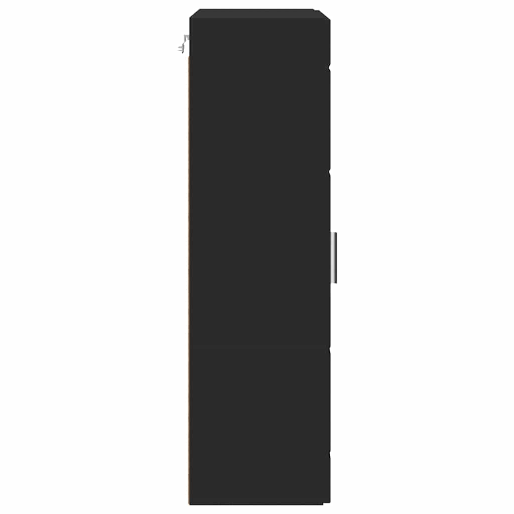 Holzschrank mit Speicher Schwarz 50 x 29 x 100 cm Holzwerkstoff
