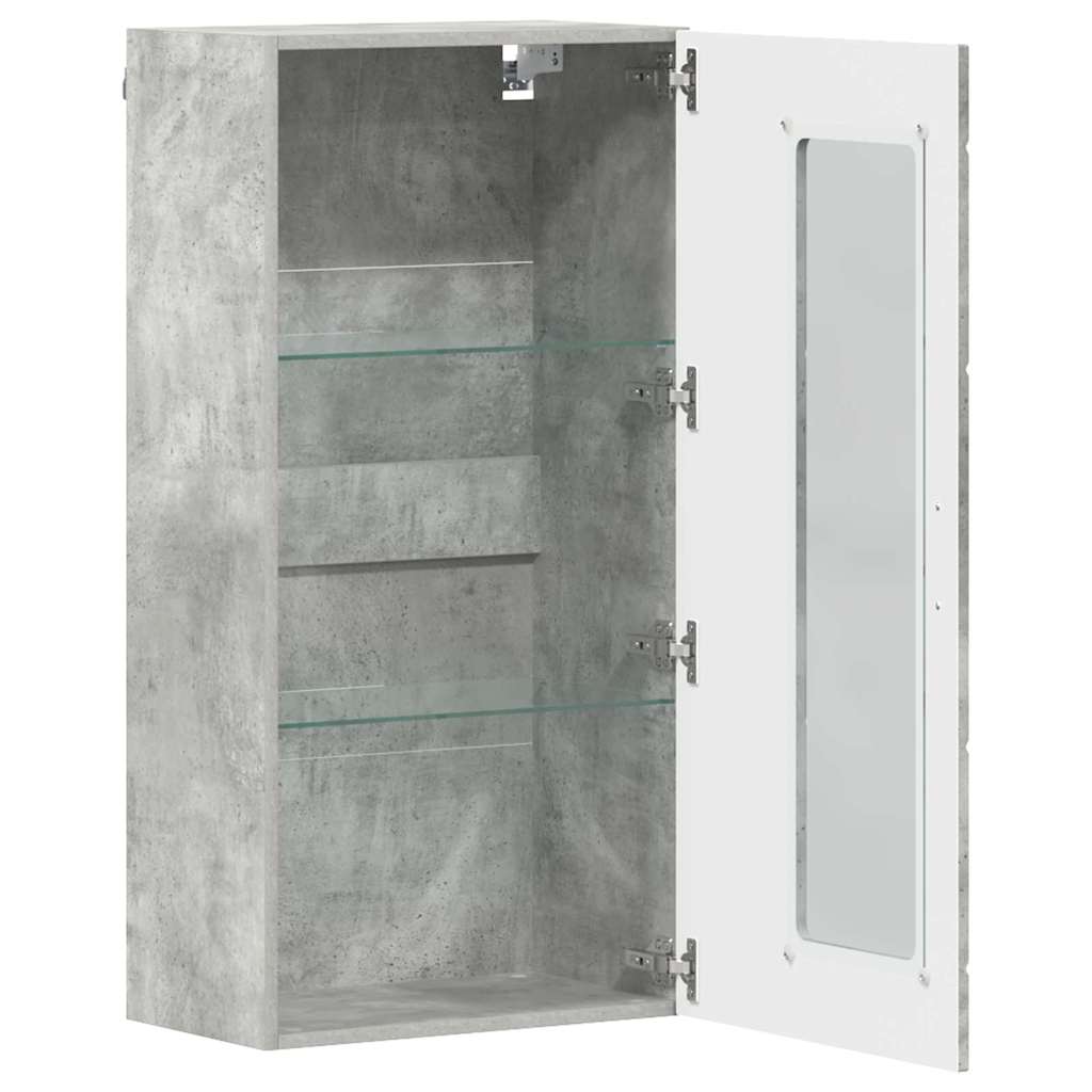 Holzschrank Beton Grau 50 x 29 x 100 cm Holzwerkstoff