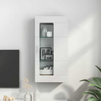 Holzschrank Hochglanz Weiß 50 x 29 x 100 cm Holzwerkstoff