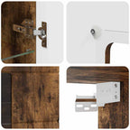 Holzschrank Geräucherte Eiche 50 x 29 x 100 cm Holzwerkstoff