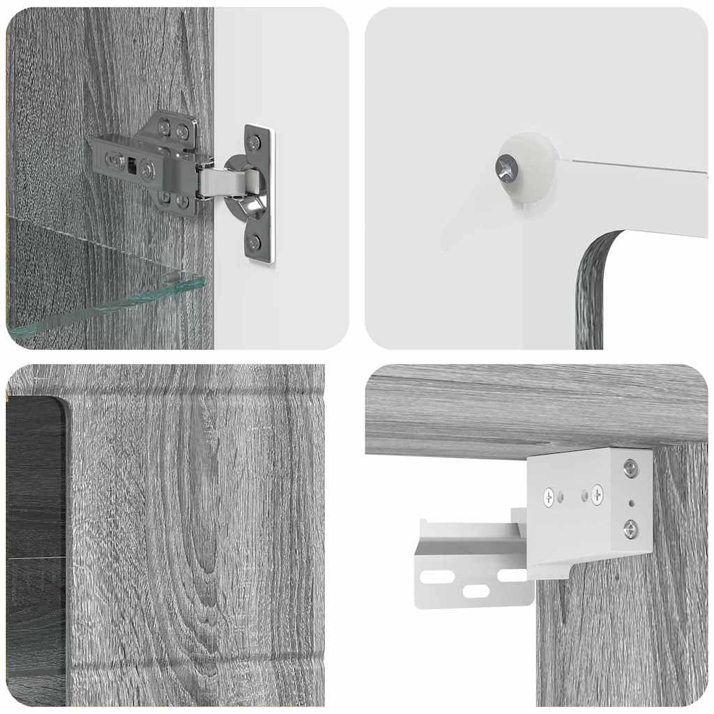 Holzschrank Graues Sonoma 50 x 29 x 100 cm Holzwerkstoff