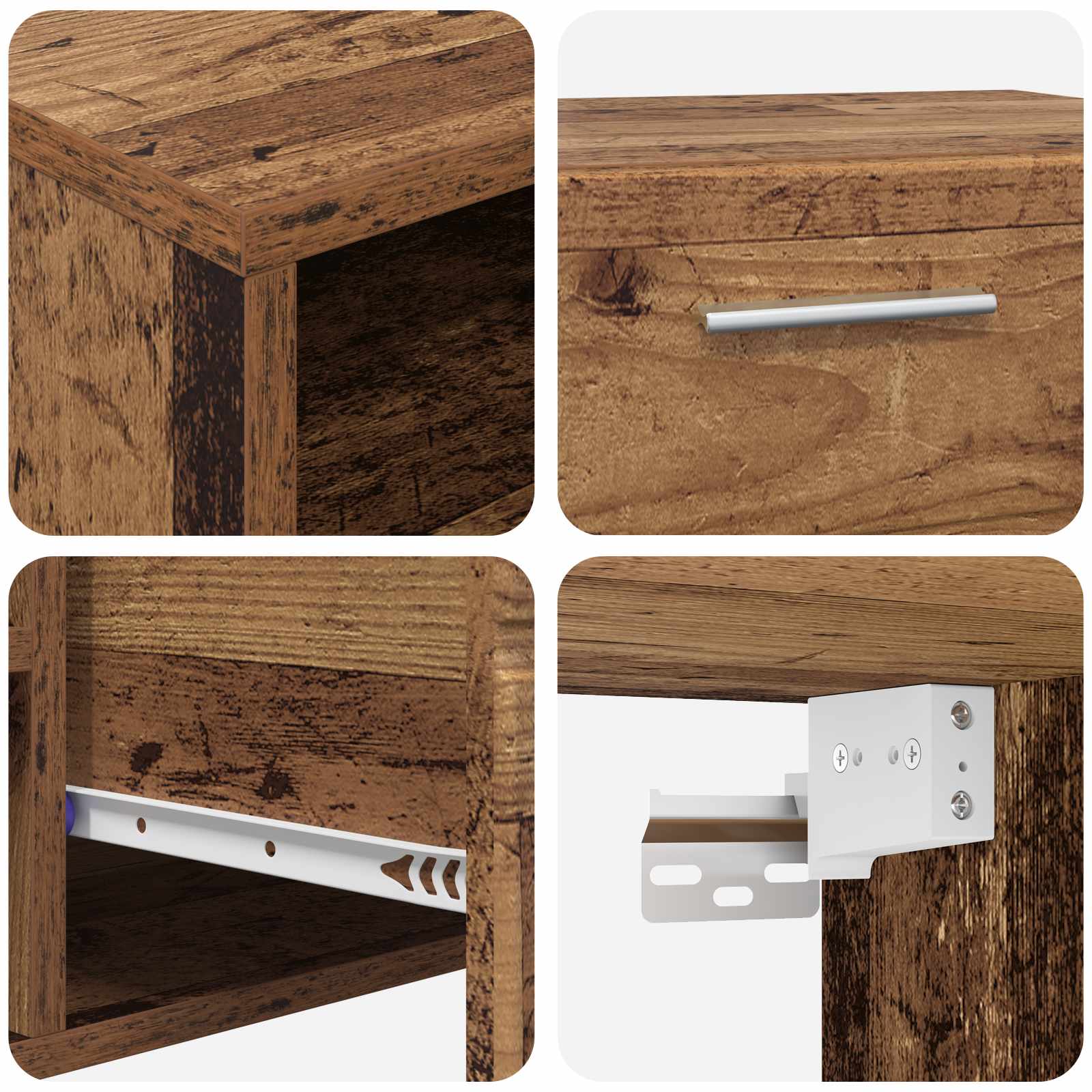 Holzschrank Wandmontiert Altholz 150 x 39 x 30 cm Holzwerkstoff