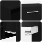 Holzschrank Schwarz 100,5 x 39 x 30 cm Holzwerkstoff