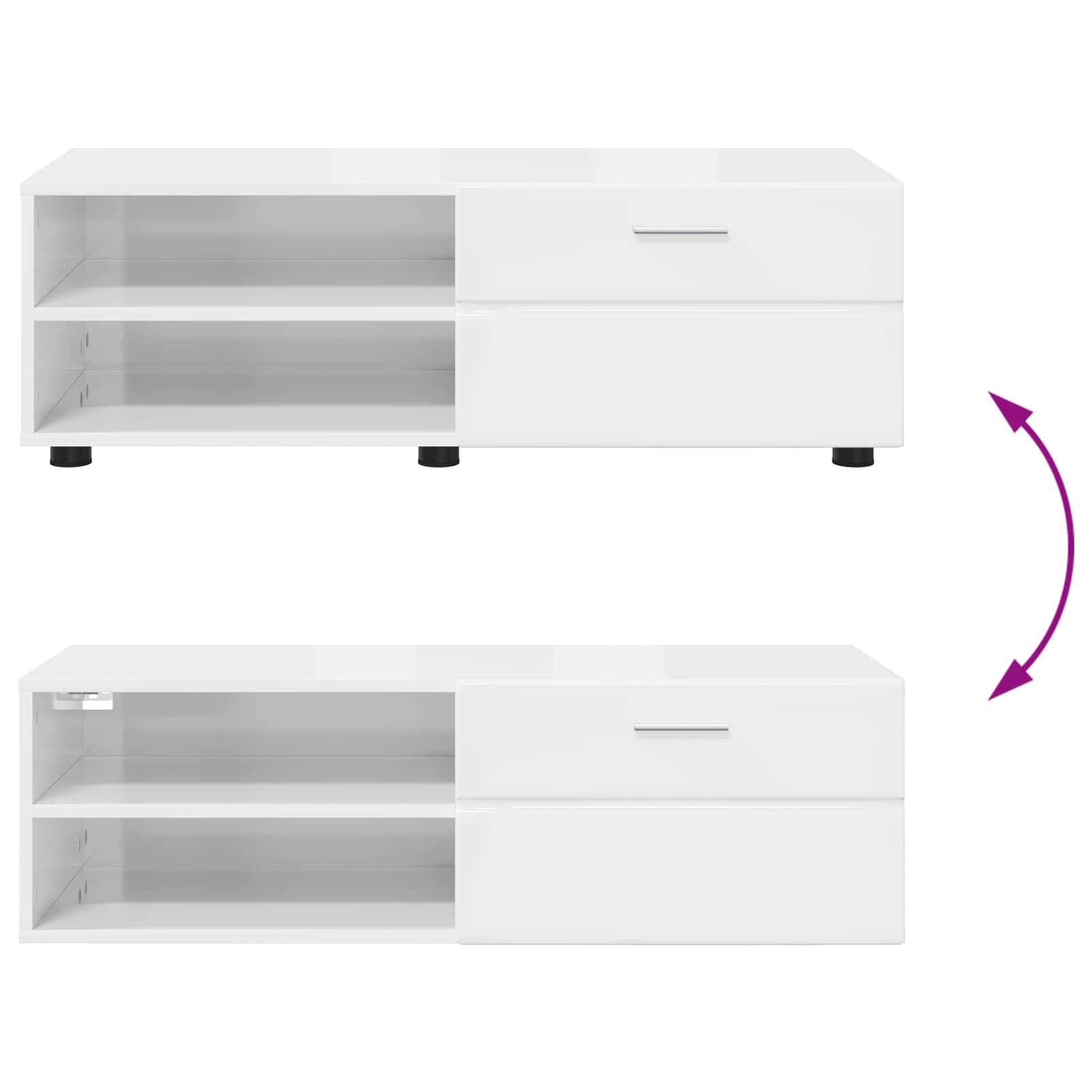 Holzschrank Beton Grau 100,5 x 39 x 30 cm Holzwerkstoff