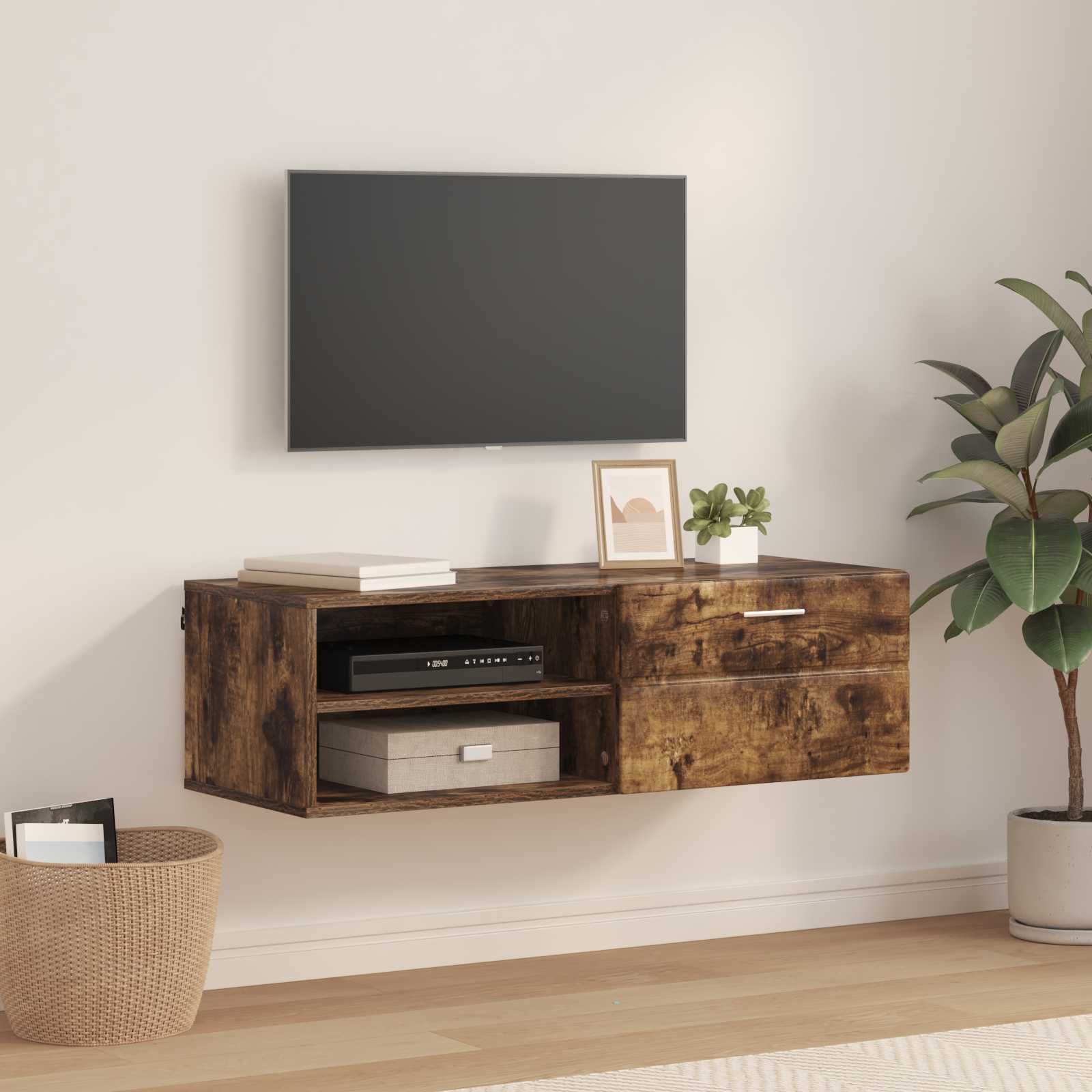 Holzschrank Geräucherte Eiche 100,5 x 39 x 30 cm Holzwerkstoff