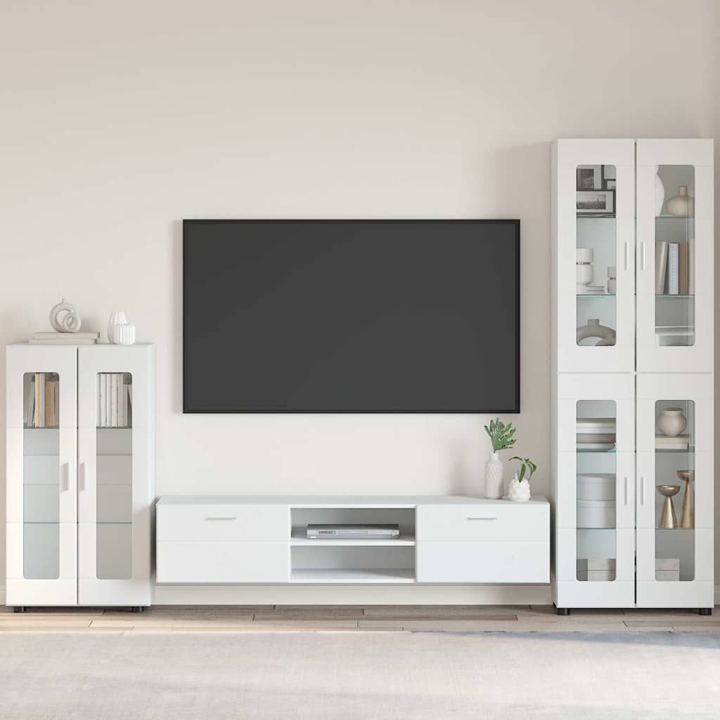 Sideboard mit Tür FLORIN Weiß 55,5 x 29 x 100 cm Holzwerkstoff