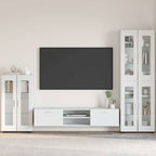 Sideboard mit Regal FLORIN Hochglanz Weiß 55,5 x 29 x 100 cm