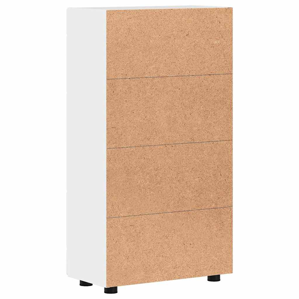 Sideboard mit Regal FLORIN Hochglanz Weiß 55,5 x 29 x 100 cm