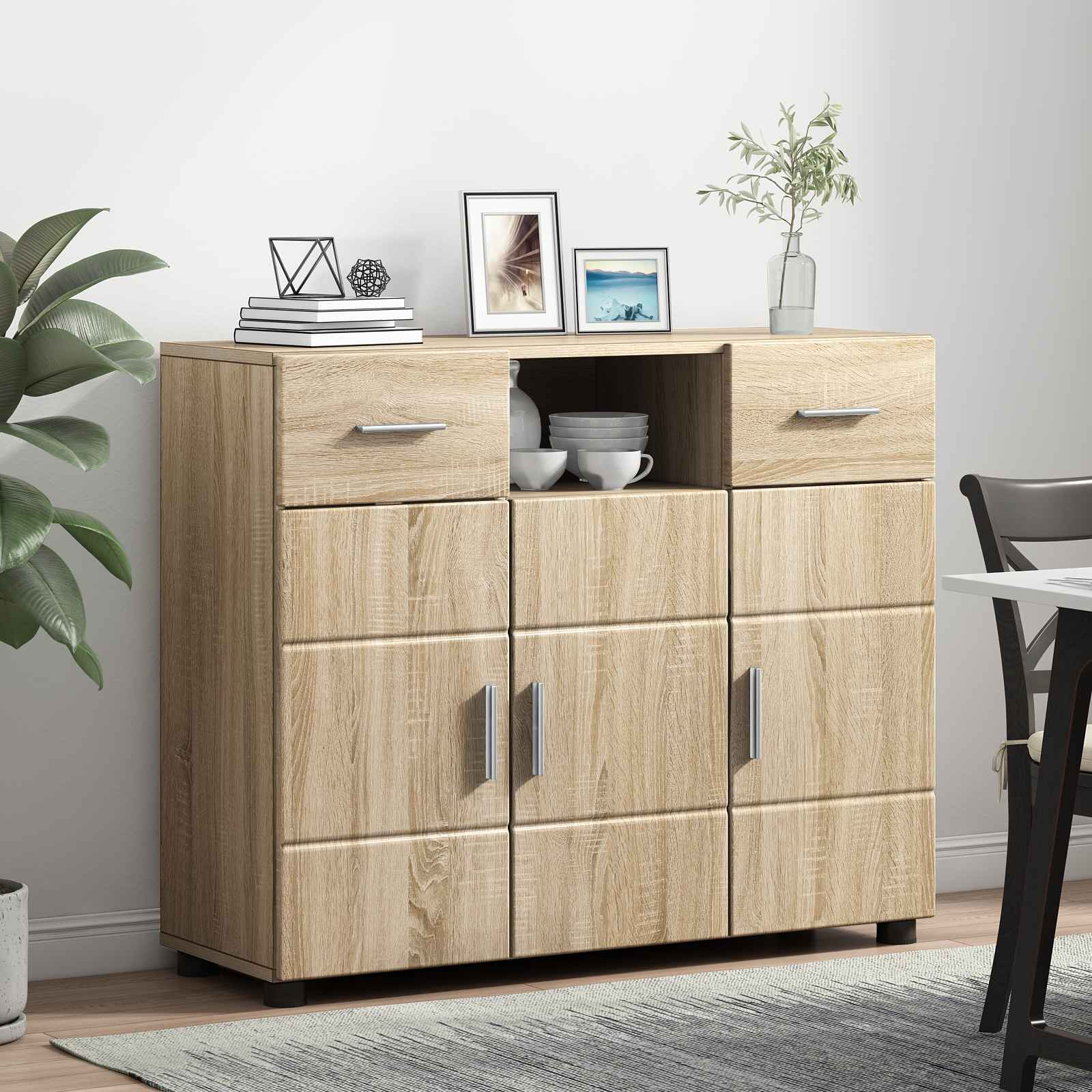 Holzschrank Sonoma-Eiche 88,5 x 30,5 x 73 cm Holzwerkstoff