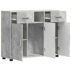 Holzschrank Beton Grau 88,5 x 30,5 x 73 cm Holzwerkstoff