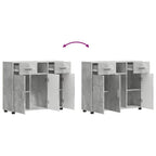 Holzschrank Beton Grau 88,5 x 30,5 x 73 cm Holzwerkstoff
