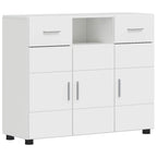 Holzschrank Hochglanz Weiß 88,5 x 30,5 x 73 cm Holzwerkstoff