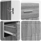 Holzschrank Graues Sonoma 88,5 x 30,5 x 73 cm Holzwerkstoff