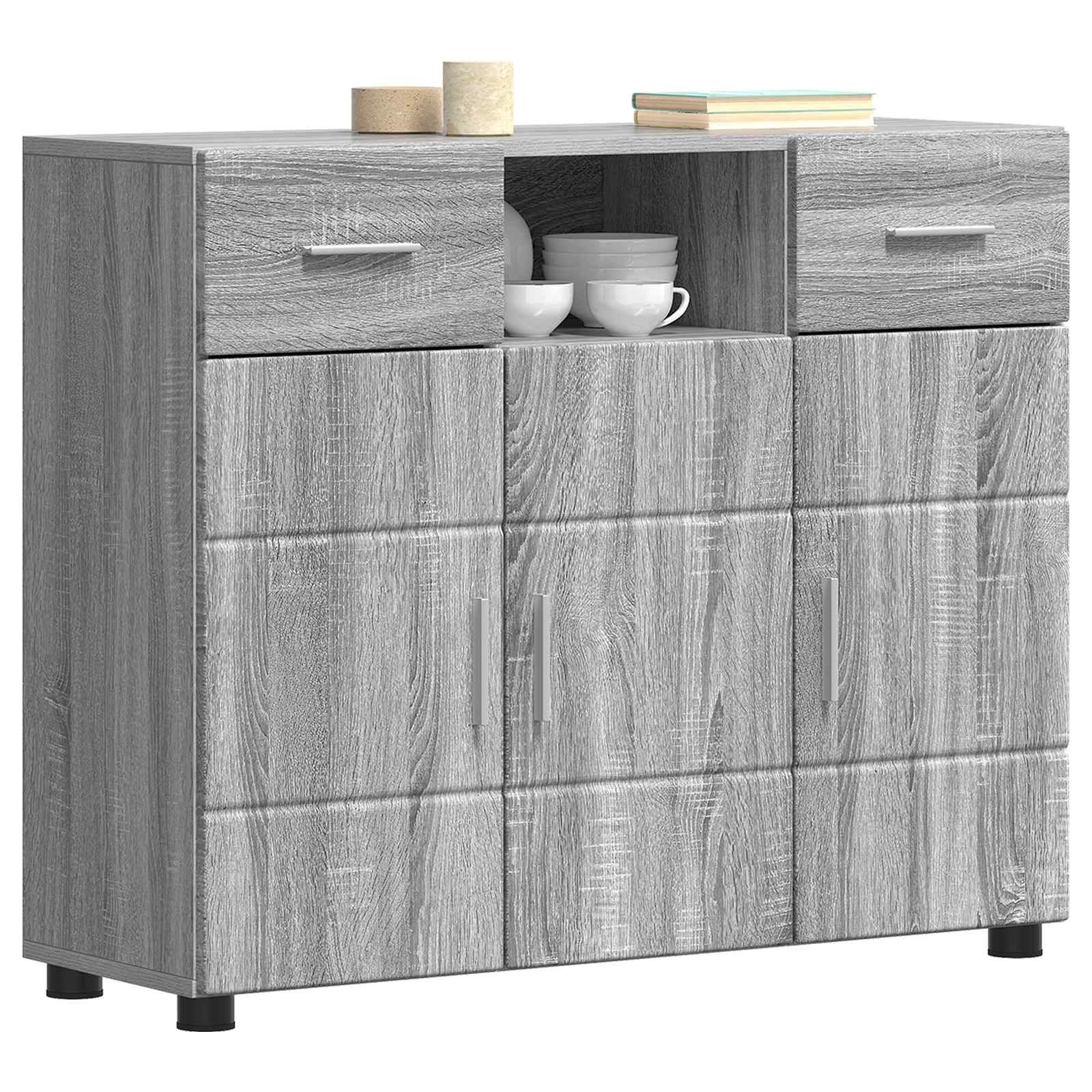 Holzschrank Graues Sonoma 88,5 x 30,5 x 73 cm Holzwerkstoff