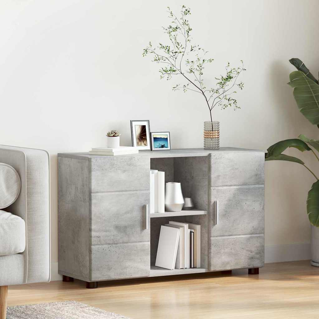 Sideboard FLORIN Beton Grau 88,5 x 30,5 x 55,5 cm Holzwerkstoff