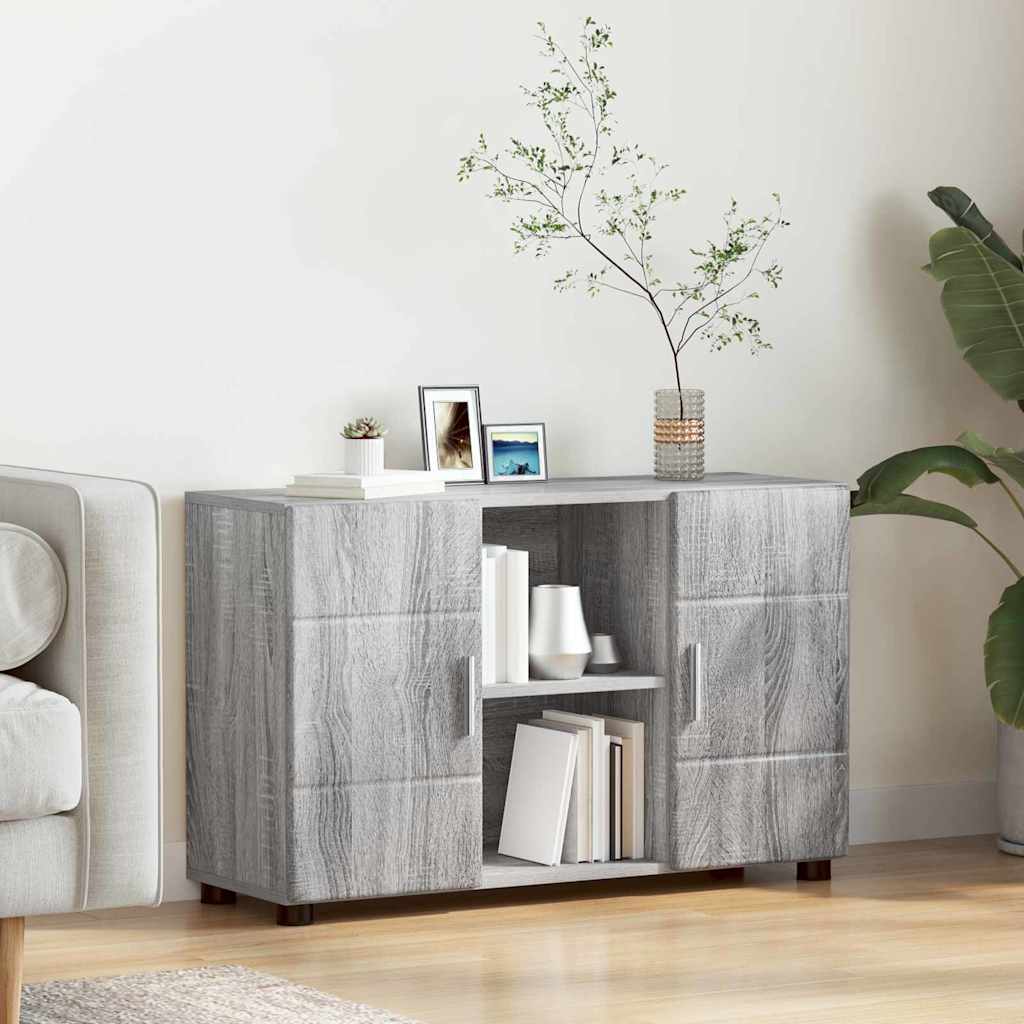 Sideboard mit Regal FLORIN Graues Sonoma 88,5 x 30,5 x 55,5 cm