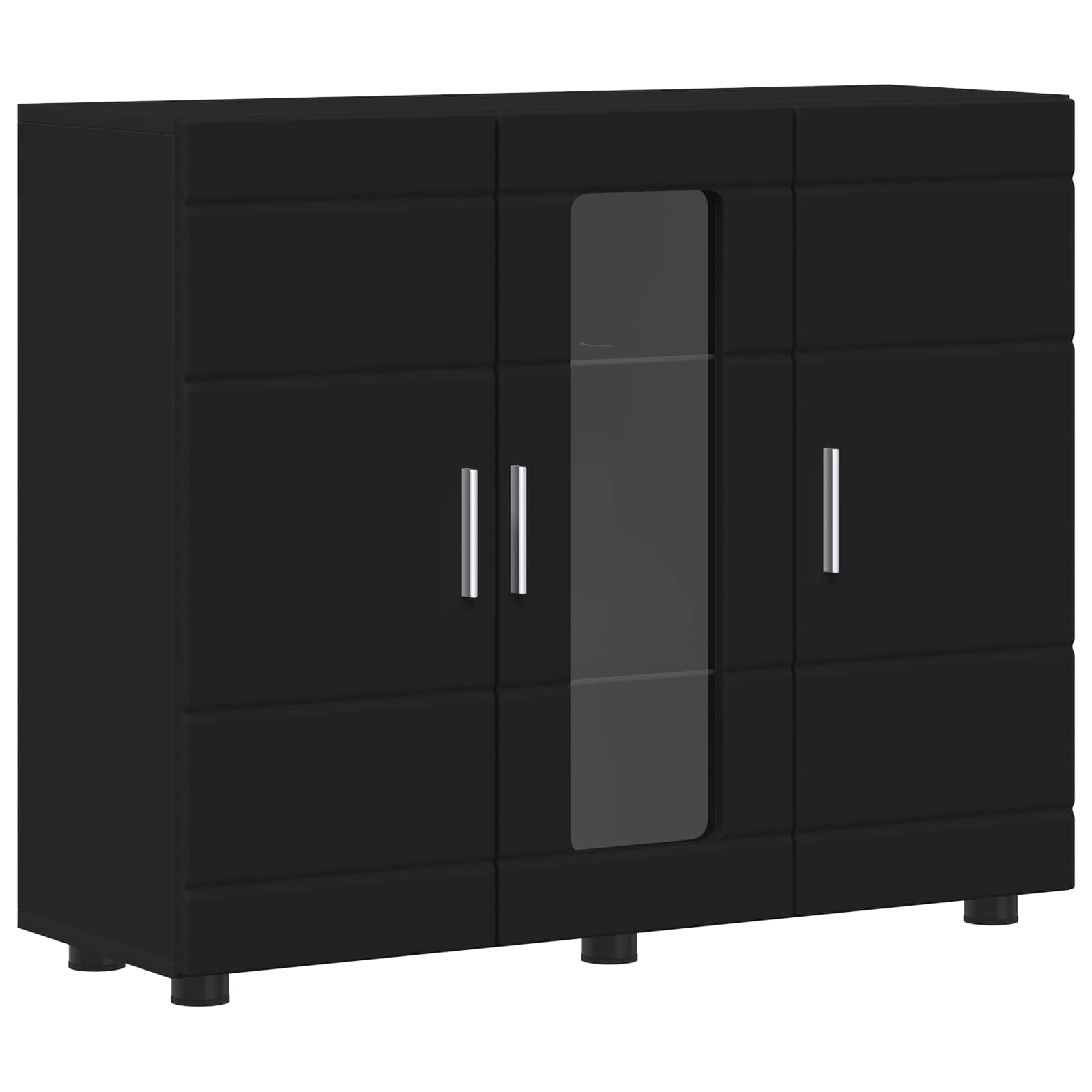 Holzschrank Schwarz 88,5 x 30,5 x 73 cm Holzwerkstoff