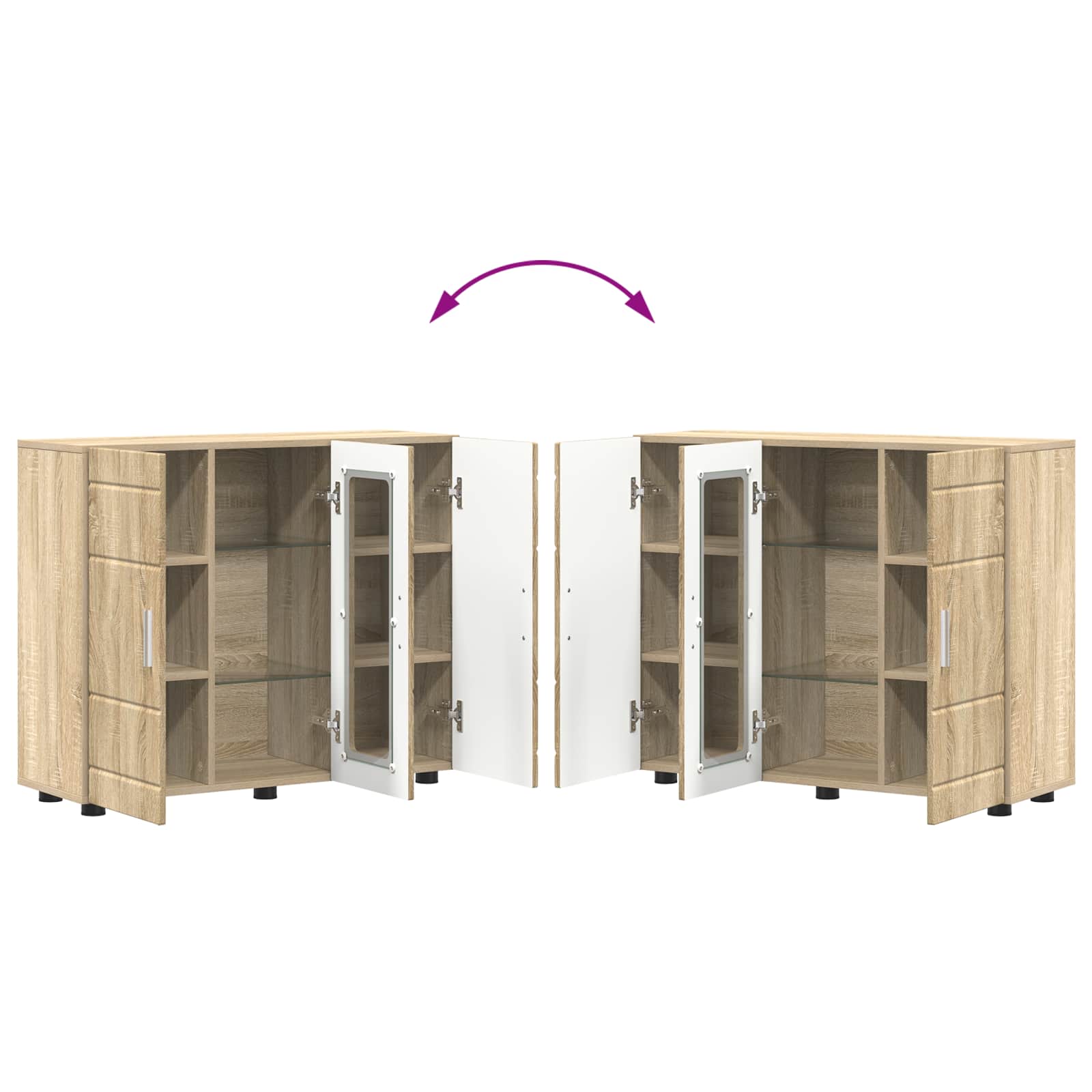 Holzschrank Sonoma-Eiche 88,5 x 30,5 x 73 cm Holzwerkstoff