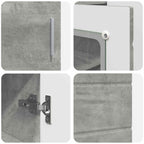 Holzschrank Beton Grau 88,5 x 30,5 x 73 cm Holzwerkstoff