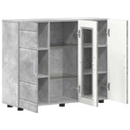 Holzschrank Beton Grau 88,5 x 30,5 x 73 cm Holzwerkstoff